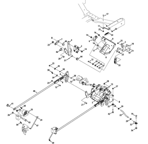 Steering Linkage And Pedal Controls Diagram and Parts List for Z-FORCES60 (53BH5FJD-53BH5FJD050)(2013) Cub Cadet Lawn Tractor